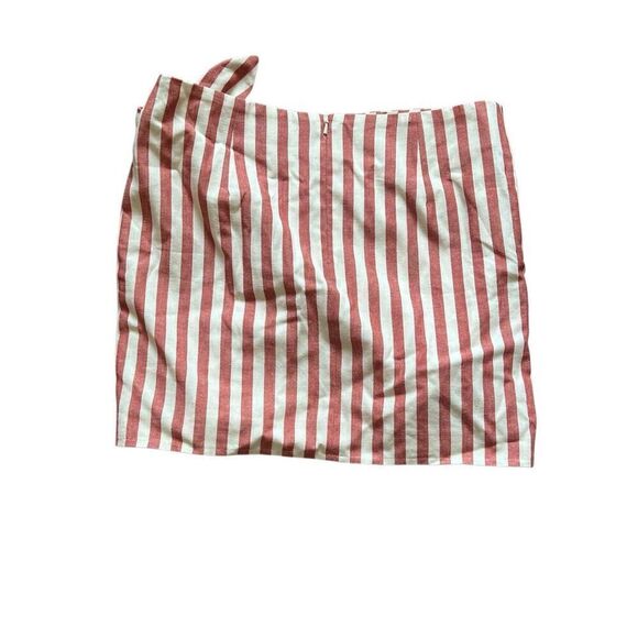 NWT Sezane Jupe Pacome faux wrap skirt sz 4 ecru/red - Picture 4 of 6